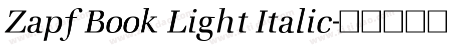 Zapf Book Light Italic字体转换